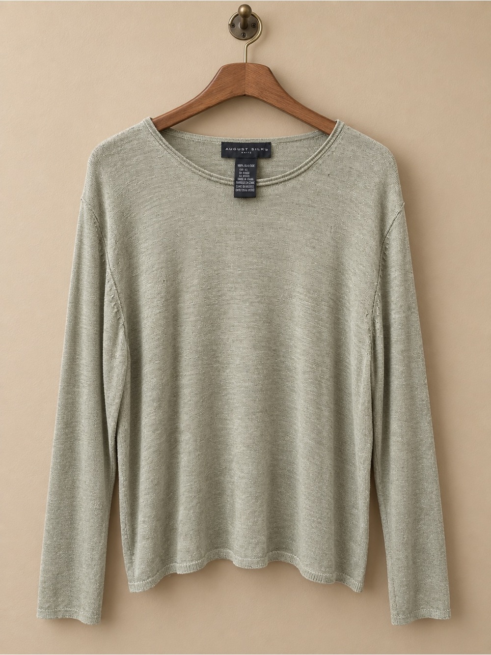 August Silk Women's Sage Long-Sleeve Knit Sweater